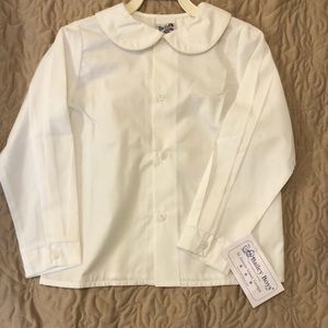 Long Sleeve White Button Down-Boys